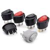 Interruptor de barco KCD1 trípode, dos patas, dos velocidades, tres velocidades con luces, interruptor basculante ovalado de barco 6A/250V