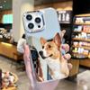 Capa de Celular Espelhada Fofa de Pet Influencer Mais Vendida Adorável para Cães e Gatos para Apple 17, Capa Protetora com Espelho de Maquiagem para Meninas, iPhone 15