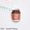 Serie de café de dibujos animados pegamento de crema resina diy joyería pinza para el cabello agujero para refrigerador hebilla para zapatos accesorios decorativos venta al por mayor