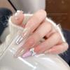 Salón de uñas con lazo accesorios especiales súper hada exquisito resina tridimensional nacarado crema color mixto joyería para uñas al por mayor