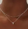 Collar de Moda Transfronterizo Europeo y Americano Versátil en Capas con Iniciales y 26 Colgantes, Nuevo Estilo para Mujer 2024 para Superponer