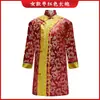 Ropa de Funeral para Mujeres, Bata de Algodón con Solapa Parcial, Bata Larga Estilo Tang, Ropa para Personas Mayores Fallecidas, Abrigo Celebratorio, Suministros Funerarios, Ropa de Abrigo, Atuendo Funerario