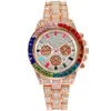 Transmisión en Vivo Transfronteriza Diamante Color Diamante Correa de Acero Calendario Aliento de Bebé Reloj Moda Simple Elegante Lujo Reloj de Esfera Grande