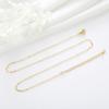 Cadena para Clavícula Chapada en Oro de 14K Cadena de Eslabones O Cadena de Caja Collar DIY Cadena de Extensión Ajustable para Mujeres Plataforma Transfronteriza Shein