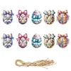 Etiqueta Pequeña de Huevo de Pascua de Producto Nuevo Transfronterizo Conejo Decoración de Fiesta de Carnaval Etiqueta de Regalo de Huevo Colgante