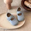 Sapatos de couro estilo francês para crianças 2026 primavera e outono nova versão coreana sapatos de princesa macios foscos para meninas mocassins Birkenstock