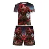 Conjunto Cosplay Três Reinos Kill Adolescente Impressão 3D Roupas Dolorosas Bonitas Unissex Conjunto de Duas Peças Verão Venda Direta de Fábrica