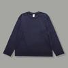 Camiseta de Manga Larga para Hombre de Algodón Puro 300g, Tendencia Nacional de Otoño, Color Caqui, con Gráfico Impreso y Cuello Redondo