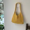 2026 Nova Bolsa de Palha, Bolsa de Mão de Tricô Floral Fresco, Bolsa de Praia Estilo Férias, Bolsa de Ombro
