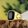 Anillo de Acero de Titanio con Cruz Audaz Creativa y Piedra Preciosa Cruzada Venta Directa de Fábrica