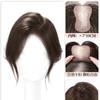 Peluca Yuan Yang No Requiere Pasadores, Cubre las Canas en la Parte Superior de la Cabeza, Aumenta el Volumen del Cabello, Es Esponjosa, Ligera, Transpirable, Cabello Realista, Pieza de Cabello con Velcro
