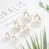 Pendientes de Perla de Algodón Estilo Hepburn para Mujer, Pendientes Retro Estilo Francés Otoño e Invierno, Pendientes de Lujo Ligero y Gama Alta 2022