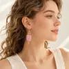 Brincos de Peixe Escama Rosa Dourado Retrô Francês, Luxo Acessível, Exquisitos, Modernos, Criativos, Únicos e Elegantes para Mulheres