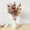 Venta al por mayor de fábrica decoración de ramas de flor de espiga de trigo de harina dorada suministros de atmósfera enchufables para árbol de Navidad decoración de rama de simulación