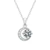 Collar de Plata de Ley Luna Creciente Moissanita Colgante Clavícula Fresco y Dulce Transfronterizo Amazon Regalo Estudiante Lujo Ligero