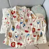 Fábrica Directa Conjunto de Pijama de Algodón Nube de Verano para Mujer 2026 Nuevo Estilo Manga Corta Pantalones Cortos para Niña Estudiante Dibujos Animados Ropa de Casa