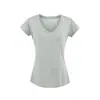 Camiseta Leve Amarela de Manga Curta com Decote V Estilo Minimalista Soltinha Afinando para Mulheres 2026 Nova Versátil de Verão Fina Camiseta Básica