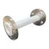 Mangueira Corrugada de Teflon com Flange de Aço Inoxidável 304, Resistente à Corrosão em Alta e Baixa Temperatura, Montagem de Tubo de PTFE