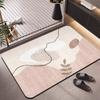 Tapete de Chão Absorvente de Lama de Diatomácea Simples Moderno para Banheiro Doméstico, Entrada de Banheiro, Tapete de Alto Nível Antiderrapante de Secagem Rápida e Resistente ao Desgaste