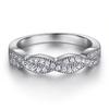 Anillo Europeo y Americano de Plata de Ley 925 con Zircón y Perla para Mujer, Anillo de Nicho de Gama Alta, Anillo de Diamante de Cuatro Garras, Anillo de Plata con Lazo