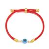Pulsera Europea y Americana Transfronteriza Nueva Ojos Azules con Cuentas Pulsera Ajustable Tejida a Mano Ojos del Diablo Combinable