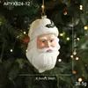 Novo Pingente de Plástico Cartoon Pintado de Vermelho e Branco Papai Noel Árvore de Natal Decoração Suspensa Suprimentos para Decoração de Atmosfera