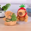 Celebridad de internet lindo capibara capibara colgante peluche juguete muñeca bolsa colgante llavero Muñeca Muñeca