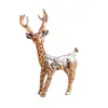 Enfeite de Galhada de Veado em Latão Puro, Artesanato Criativo Cultural Vintage de Mercado, Animal de Estimação de Chá Decorativo para Desktop, Enfeite de Cobre