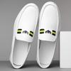 Zapatos de cuero de verano 2024, zapatos de cuero suave para hombre, zapatos blancos informales de negocios con suela blanda para hombre