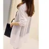 Ropa de Protección Solar Cárdigan de Punto de Seda Helada para Mujer Ropa Exterior de Longitud Media Holgada Tallas Grandes Chaqueta Fina Ropa para Mujer Camisa de Aire Acondicionado