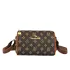 Bolsa Boston Canguro 2026 Otoño Nuevo Estilo Moda Versátil Hombro Cruzado Bolso de Mujer Colorido Estampado Bloque de Color Bolsa Almohada