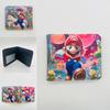 Bolsa para Monedas Super Mary Mario Bros Mario Estudiante Hombres y Mujeres Billetera Plegable de Cuero PU Porta Tarjetas