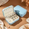 Caja de joyería portátil directa de fábrica con espejo, caja de joyería de lujo de alta gama, caja de almacenamiento de pulsera de cristal, collar, pendientes al por mayor