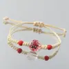 Pulsera de Serie de Flores Secas al por Mayor Vidrio Espécimen de Flor Real Gipsófila Flor de Durazno Árbol de la Fortuna Mariposa Pulsera Escénica Joyería