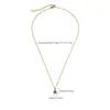 Collar Nuevo Transfronterizo de Acero Inoxidable con Colgante de Diamante de Colores, Cadena para Clavícula para Mujer, Accesorio Versátil de Lujo Ligero, Cadena para el Cuello de Moda Europea y Americana