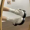 Zapatos Mary Jane de Estilo Dulce y de Moda con Faldas para Mujer, Nuevos Zapatos de Cuero con Plataforma de Suela Gruesa y Cordones para Mujer, Primavera y Verano 2025