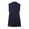 Comercio Exterior 2026 Primavera Nuevo Estilo Europeo y Americano Moda para Mujer Vestido Sexy con Encaje y Retazos 5029052