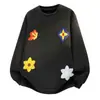 Moletom Masculino Moletom Americano Gola Redonda Outono e Inverno Interno Bordado Mangas Longas 2025 Outono Solto Casual para Meninos e Meninas
