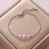 Retención de Color Galvanizado Ojo de Diablo Trébol de Cuatro Hojas Ojo de Diamante Pulsera Moda Femenina Simple Comercio Electrónico Transfronterizo Joyería Comercio Exterior