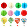 Linterna Plegable Arcoíris Decorativa de Jardín de Infancia, Bola de Panal, Globo Aerostático, Decoración Interior para Maestro de Jardín de Infancia de 8 pulgadas