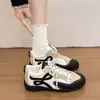 Tênis de treino alemães femininos, estilo retrô, com blocos de cor, sola reta, confortáveis e respiráveis, tênis casuais com cadarços, sapatos femininos, sapatos de passeio