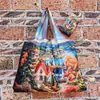 Bolso Estilo Pintura al Óleo de Van Gogh, Capacidad Extra Grande, Bolsa de Compras Plegable, Bolsa de Dibujos Animados Ecológica para Supermercado, Bolsa para la Compra, Bolsa de Almacenamiento