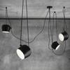 Lámparas nórdicas de múltiples cabezales para restaurante, lámpara de modelado para decoración de oficina, estilo industrial, sala de exposiciones, tienda de ropa creativa, pequeño candelabro de tambor