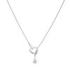 Collar Geométrico Plateado Estilo Frío para Mujer Diseño Nicho Ins Simple de Alta Gama Cadena Larga para Suéter Accesorios Cadena de Collar