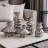 Vaso de Cerâmica Banhado a Ouro e Prata, de Alta Qualidade, Simples, Moderno e Fashion, para Mesa de Jantar, Decoração de Hotel, Mobiliário Doméstico, Lazer e Entretenimento