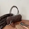 Bolsa de Axila Melanoid para o Dia a Dia Feminina 2026 Nova Outono Retrô Bolsa de Ombro Único Acolchoada em Diamante Bolsa Almofada