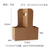 Porta-copos de papel kraft para caixa de flores portátil de café, caixa de presente para arranjo de flores, embalagem para caixa de chá com leite, caixa para viagem, embalagem para buquê, caixa dobrável
