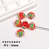 Corazón Slash Lindo Colorido Cuentas Pintadas a Mano Joyería Hecha a Mano DIY Collar Hecho a Mano Pulsera de Cuentas Cadena para Teléfono Móvil Cuentas Sueltas