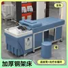 Cama de champú para terapia capilar de acero inoxidable para salones de peluquería, salones de belleza y centros de spa, especializada para circulación de agua, tratamiento de vapor y terapia de masaje tailandés