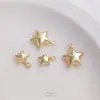 Colgante de Estrella de Cinco Puntas Tridimensional Brillante que Conserva el Color Rellenado de Oro de 14 Quilates Colgante de Joyería para Pulsera o Collar Hecho a Mano DIY Accesorio Hecho a Mano